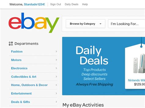 ebay home page my ebay